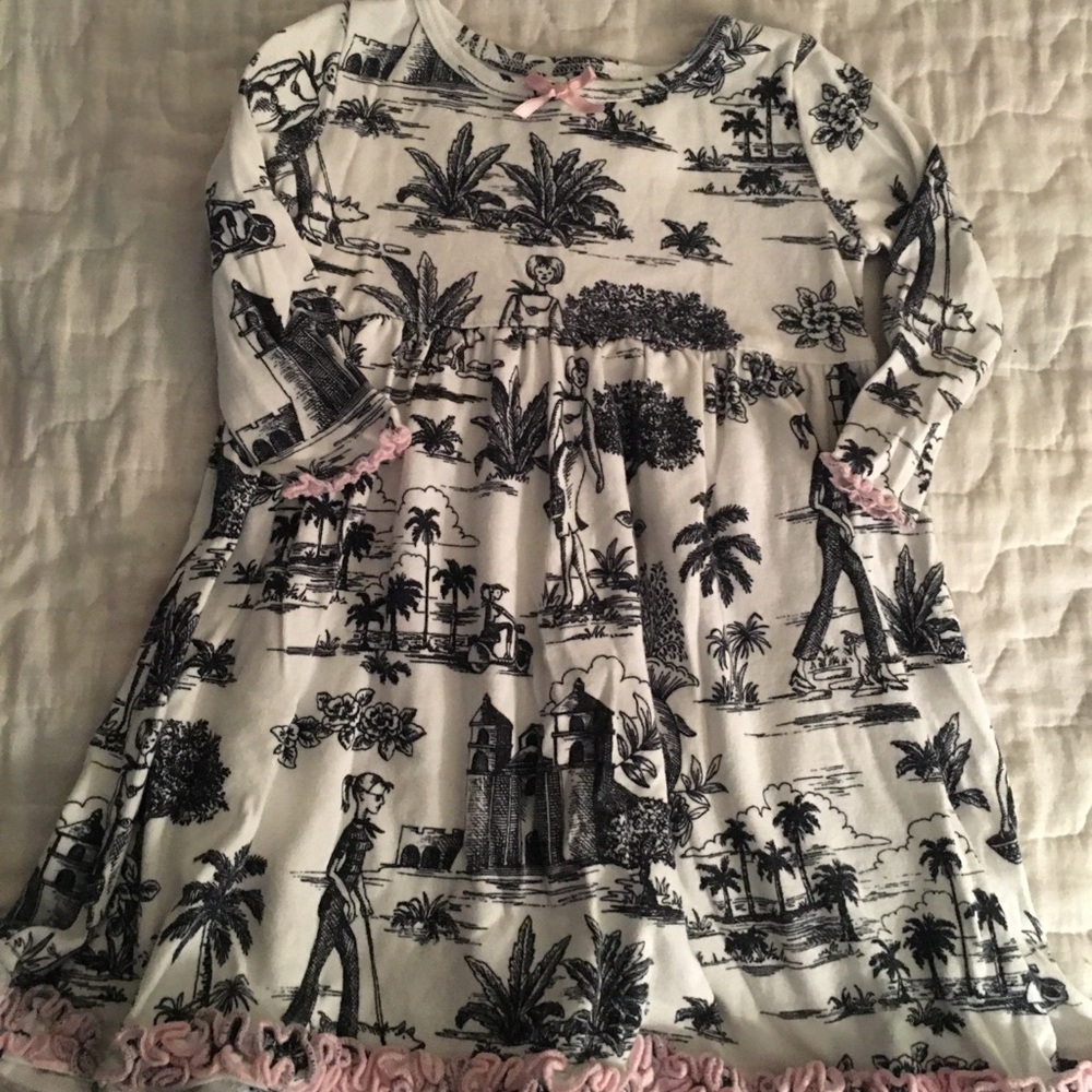 VGUC girls toile print dress